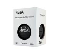 Swish Pulitore portatile per palline da golf, accessorio per sacca da golf, colore: nero