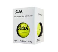 Swish Pulitore portatile per palline da golf, accessorio per sacca da golf, giallo neon