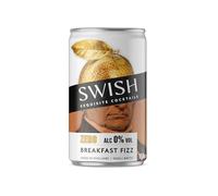 Swish SWISH Cocktails - Breakfast Fizz - Cocktail analcolico - Mocktail - Cocktail pronti da bere, lattine da cocktail premiscelate, zero alcol (0% ABV), 150 ml