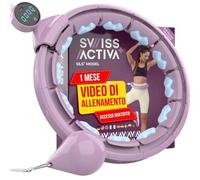 Swiss Activa+ S5.S+ Silent Hula Hoop Premium con contatore - misura di vita 60-112cm - Infinity - Smart Weighted - - Fitness Dimagrante