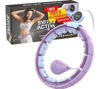 Swiss Activa+ Smart Hula Hoop S6 + viola/blu - 60-112cm que No Cae - con peso - con contatore