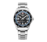 swiss alpine military Orologio analogico al quarzo da uomo in acciaio inox 7029.1, Acciaio/Acciaio/Sw-azzurro - 1131sam, Bracciale