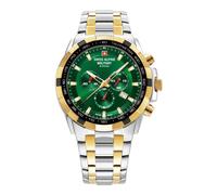 Swiss Alpine Military, ,Accessories ,unisex ,Verde ,ONE SIZE Cronografo da uomo bicolor bracciale 7043.9144