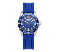 swiss alpine military Orologio analogico al quarzo da uomo 7034.1 silicone, Acciaio/Blu/Blu - 1835sam