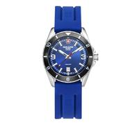 swiss alpine military Orologio analogico al quarzo da uomo 7034.1 silicone, Acciaio/Blu/Blu-sw - 1836sam