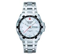swiss alpine military Orologio analogico al quarzo da uomo in acciaio inox 7043.1, Acciaio/Acciaio/Argento - 1132sam, Bracciale