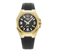 Swiss Alpine Military Orologio da uomo analogico al quarzo 7005.1 silicone, Oro/Nero/Nero - 1817sam, cinghia