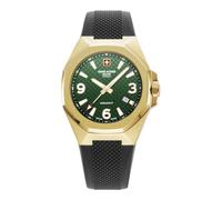 Swiss Alpine Military Orologio da uomo analogico al quarzo 7005.1 silicone, Oro/Nero/Verde - 1814sam, cinghia