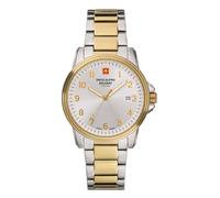 Swiss Alpine Military Orologio da uomo analogico al quarzo 7011.1 acciaio inossidabile, Bic-oro/Bic-oro/Argento - 1142 sam, Bracciale