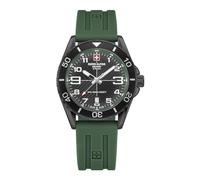 Swiss Alpine Military Orologio analogico al quarzo 7029.1 da uomo Cinturino silicone Verde