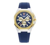 swiss alpine military Orologio da uomo cronografo analogico al quarzo 7005.9 silicone, Bic-oro/Blu/Blu - 9845sam, cinghia