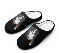 Swiss Bernese Mountain Dog Pantofole da uomo per interni ed esterni con suola in gomma, Stile:, 42.5 EU