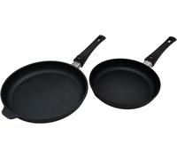 Swiss Diamond XD602ID Set 2 Padelle cm 24 e cm 28 per Induzione gas antiaderenti Diamantate Con Manico Rimovibile