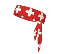 Swiss Flag Tie Headband for Women & Men - Stylish Sports Head Tie, Suitable for Various Sports Activities