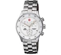 Swiss Military by Chrono 30052.02 Men's Chronograph Watch, Silver Dial, Stainless Steel Bracelet