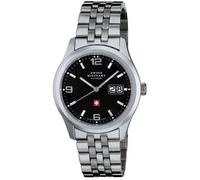 Swiss Military by Chrono 34004.01 Men's Quartz Watch, Black Dial, Stainless Steel Bracelet