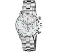 Swiss Military by Chrono 34005.02 Women's Chronograph Watch, White Dial, Stainless Steel Bracelet