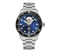 Swiss Military by Chrono Orologio da polso automatico da uomo, con cinturino in metallo in acciaio inox, analogico, argento SMA34106.12