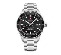 Swiss Military by Chrono Orologio da uomo movimento al quarzo con bracciale in metallo in acciaio inox orologio analogico da polso argento SM34088.01