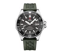 Swiss Military by Chrono Orologio da uomo Movimento automatico con cinturino in silicone Orologio da polso analogico argento nero SMA34092.09