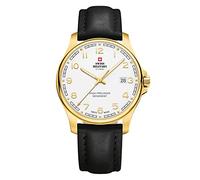 Swiss Military by Chrono Wristwatch round with leather strap orologio Uomo Analogico Al quarzo con cinturino in Pelle di vitello SM30200.29