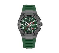 Orologio cronografo da uomo Swiss Military Hanowa Orologio da polso da uomo in silicone verde 42 mm Cronografo da uomo