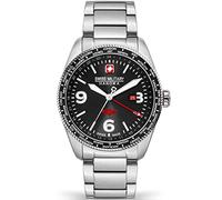 Swiss Military Hanowa Orologi da uomo analogico al quarzo 32019283, nero/argento, taglia unica, cinturino