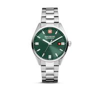 Swiss Military Hanowa Orologio analogico unisex Acciaio inossidabile Verde 38 mm - Orologio da uomo Orologio da donna Orologio da polso Cronografo