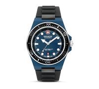 Swiss Military Hanowa Orologio da polso unisex Ocean Pioneer Blu/Nero 42 mm Silicone/Acciaio inossidabile Orologio da polso da uomo Cronografo Orologio subacqueo