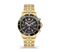 Orologio da uomo Swiss Military Hanowa cronografo oro/nero 42 mm in acciaio inossidabile - Orologi da uomo Cronografi da polso