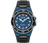 Swiss Military Hanowa Orologio da polso unisex Ocean Pioneer Blu/Nero 42 mm Silicone/Acciaio inossidabile Orologio da polso da uomo Cronografo Orologio subacqueo