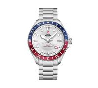 Swiss Military SM34095.02 Men's GMT Quartz Watch - Stainless Steel with Silver Dial
