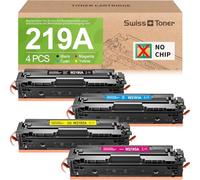 swiss toner 219A Compatibile con HP 219A 219X per MFP 3302FDWG Toner per HP Color Laserjet Pro MFP 3302FDWG MFP 3302SDWG MFP 3302FDNG per 219A W2190A W2191A W2192A W2193A,4-Park