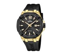 JAGUAR Orologio da uomo J1012/1 Diplomatic Cassa in Acciaio Inox 316L Oro Cinturino in Gomma Nero