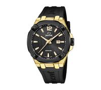 JAGUAR Orologio da uomo J1012/1 Diplomatic Cassa in Acciaio Inox 316L Oro Cinturino in Gomma Nero