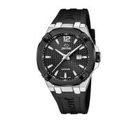 JAGUAR Orologio da uomo J1019/2 Diplomatic Cassa in Acciaio Inox 316L Argento Cinturino in Gomma Nero