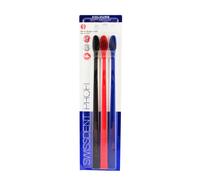 Swissdent Cura Spazzolini da denti Soft-MediumProfi Colours Trio Blu/blu, rosso/rosso, nero/nero 1 Stk.