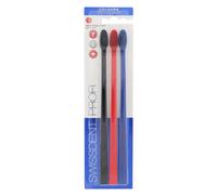 Swissdent Profi Colours Trio 3Pc Black, Red, Blue Soft-Medium Unisex (Spazzolino)