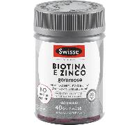 Swisse Biotina e Zinco - Integratore Biotina e Zinco per Capelli Luminosi, Pelle e Unghie Sani, Alto Dosaggio, Gusto Frutti Rossi, 40 Gommose