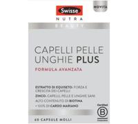 Swisse Capelli Pelle Unghie Plus - Integratore per Capelli più Sani e Forti, per il Benessere di Pelle e Unghie, con Biotina, Zinco e Cardo Mariano, Alto Dosaggio, 60 Softgels