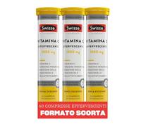 Swisse Vitamina C Effervescente - Integratore Vitamina C 1000 mg, Supporta il Sistema Immunitario e Riduce Stanchezza, Senza Zuccheri, Gusto Arancia, 60 Compresse Effervescenti