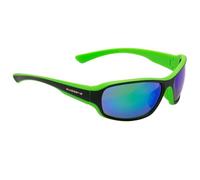 Swisseye Freeride - Occhiali sportivi (100% protezione UVA, UVB e UVC, zona naso e estremità ad archetto gommati, materiale anti-schegge TR90, con sacchetto in microfibra, colore: nero opaco/verde