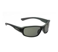SWISSEYE Freeride - Occhiali sportivi (100% protezione UVA, UVB e UVC, zona naso e estremità gommate, materiale anti-schegge TR90, con sacchetto in microfibra), nero/grigio metallizzato opaco