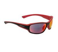 SWISSEYE Freeride - Occhiali sportivi (100% protezione UVA, UVB e UVC, zona naso e estremità gommate, materiale anti-schegge TR90, con sacchetto in microfibra, colore: nero opaco/rosso