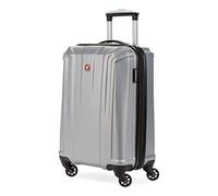 SwissGear 3750 Hardside - Valigia espandibile con ruote girevoli, Argento, Checked-Medium 23-Inch, 3750 Hardside Bagaglio Con Ruote Spinner