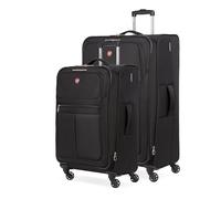 SwissGear 4010 Softside Bagaglio con Ruote Spinner, Nero, Checked-Large 27-Inch, 4010 Bagaglio Softside Con Ruote Spinner