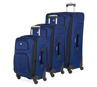 SwissGear Sion Softside - Valigia espandibile, blu, set da 3 pezzi (21/25/29), blu, set da 3 pezzi (21/25/29), bagaglio espandibile Sion Softside, Blu, 3-Piece Set (21/25/29), Bagaglio Espandibile