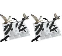 SWISSINNO Adesivi Anticollisione per Uccelli - set 5 sagome spaventa uccelli per finestre - protezione vetri contro urti accidentali - adesivi decorativi facili da applicare e rimovibili