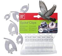 SWISSINNO Clip per fissare sulle grondaie le punte anti-piccionione. Montaggio istantaneo - resistente ai raggi UV. 6x