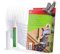 SWISSINNO Punte Anti Piccione 300cm. Scaccia uccelli. 9x Punte a 33cm incl. tubo silicone. Protezione longo e rápido montaggio. Resiste ai raggi UV. Made in EU in policaronato. 5 anni di garanzia. x1